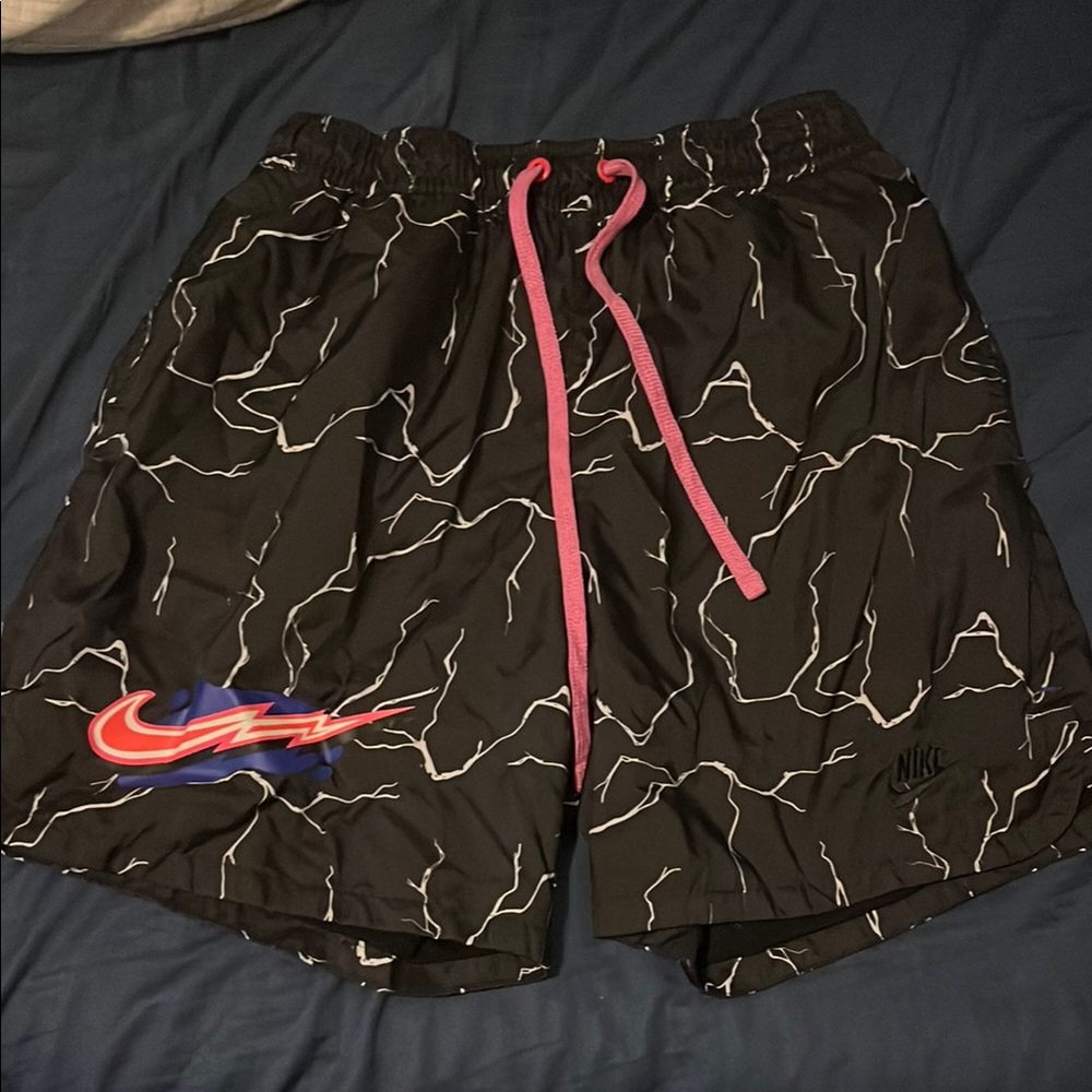 Nike Black and Pink Athletic Shorts